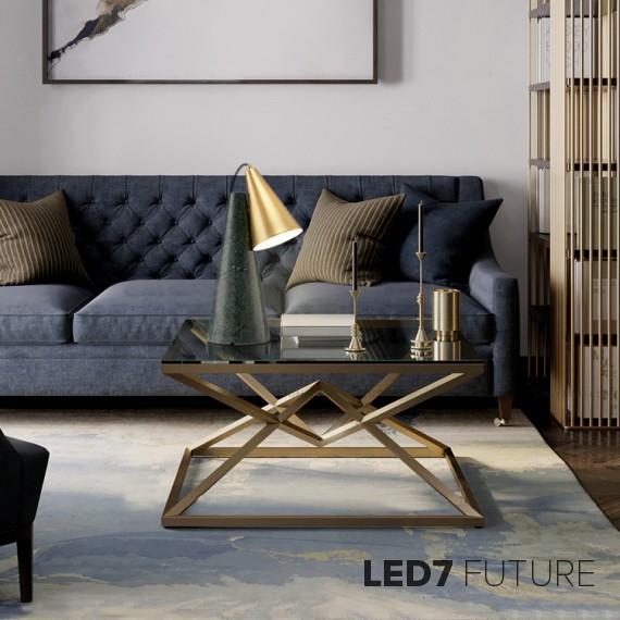 Loft Industry Modern - Triangle Brass Table